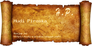 Hudi Piroska névjegykártya
