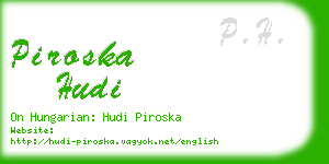 piroska hudi business card